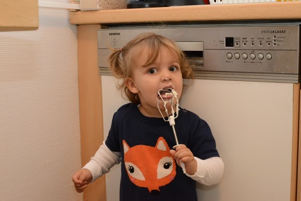 licking the beater